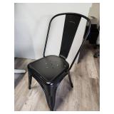 Black Metal Tolix Style Chair