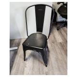 Black Metal Tolix Style Dining Chair