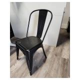 Black Metal Tolix Style Dining Chair