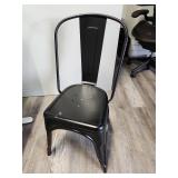 Black Metal Tolix Style Dining Chair