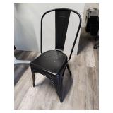 Black Metal Tolix Style Dining Chair