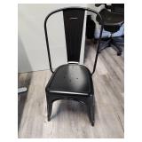 Black Metal Tolix Style Dining Chair