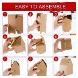 50 Pack House Shaped Cardboard Boxes DIY Build Gingerbread Houses Crafts Supplies for Christmas Holiday Party Supplies(Brown) - Retail: $22