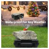 Large Outdoor Electrical Box (13.4 x 9.5 x 5.2 inch), IP54 Waterproof Outdoor Extension Cord Cover, Weatherproof Outlet Box, Protect Power Strip, Outlet, Timer, Plug, Holiday Light, Black - Retail: $2