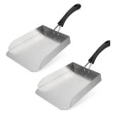 2 Pack Smash Burger Spatula, Stainless Steel Griddle Food Mover, Large Griddle Scraper Food Shovel - Stir Fry Spatula, Fried Food Scoop, Hibachi Tools - Retail: $19