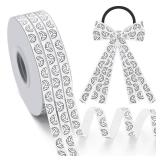 3 Rolls 75 Yards Volleyball Ribbon 3/8-inch Black White Cheer Ribbon Volleyball Party Supplies Decorations Sports Ribbons for Team Hair Bows Wreath Sport Lanyards Gift Wrapping. ONE ROLL HAS BEEN USED