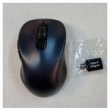 Wireless Mouse, 2.4G Ergonomic Computer Mouse with USB Receiver, 3 DPI Levels, 6 Buttons, Portable Optical Mice for Laptop, PC, Desktop, MacBook, Notebook, Office Work (Gray, 1 Pack) - Retail: $8