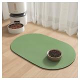 Absorbent Dog Food Mat-Dog Cat Mat for Food and Water Bowl, Quick Dry Pet Food Mat, No Stains Pet Feeding Pad, Cat Accessories Pet Supplies Mat for Messy Drinkers - Retail: $18