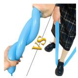 Blue Magic Modelling Balloons - 260 Pack Shiny Thick Latex for Balloon Animals, Baby Boy