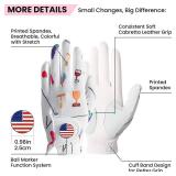 Amy Sport Ladies Golf Gloves with Ball Marker Left Right Hand Rain Grip Pack, Soft Women