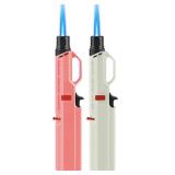 2 Pack of Torch Lighter, Windproof Adjustable Jet Flame, with Safety Lock, Long Refillable Butane Torch Lighters for Grill, Camping, Candle, Stove (NO Gas) - Retail: $10