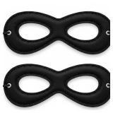 Superhero Black Eye Mask Black Felt Adjustable Costume Accessory for Halloween & Roleplay for Family Women(2 Pcs) - Retail: $9