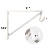 Heavy Duty Closet Shelf and Rod Brackets (White, 3 Pack) - Retail: $28