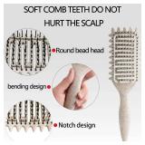 Curl Defining Brush,2024 Curly Hair Brush, Vented Hair Brush for Detangling, Shaping and Defining Curls For Women and Men Less Pulling (Pink) - Retail: $10