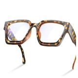 Oversized Blue Light Blocking Glasses for Woman - Rectangle Fashion Glasses for Computer, Chic Preppy Frame - Retail: $20