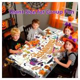 Halloween Coloring Tablecloth, 30 x 72 Inch Kids Craft Table Cover, Fun Coloring Table Cloth and Art Activity, Halloween Crafts for Kids - Retail: $10