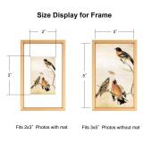 3x5 Picture Frame, Gold Metal Photo Frames with HD Glass, Fits 2x3 with Mat or 3 x 5 without Mat, Display for Wall and Table, 1 Pack - Retail: $12