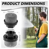 2 PCS Hose Screen Filter Screen Mesh Filter 7/8 Hose Inlet Strainer Filters Garden Hoses Screens Stainless Steel Inlet Strainer Sprayer Garden Suction Line Stainer - Retail: $6