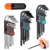 36-Pieces Ultimate Allen Wrench Set, Premium Hex & Torx Key Set, SAE & Metric Hex, Ball End Torx Wrenches with Extra - Retail: $19
