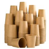 300 Pack 5 oz Paper Cups, Disposable Kraft Bathroom Cups 5 Ounce, Espresso Coffee Hot/Cold Beverage Cups for Home, Kitchen, Party - Retail: $19