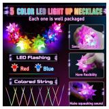 24 PCS Flashing Crystal Star Necklaces, Glow Necklaces Bulk Light up Party Favors, LED Glow in The Dark Necklaces for Kids Adults Birthday Glow Party Rave Goodie Bags Filler - Retail: $25