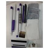 Baseboard Cleaner Tool with Handle 2.0, 60 Extendable Long Handle, Dust Trapping and Locking, 5 Reusable Pads, Purple Base Boards Cleaning Tool for Moldings, Wall, Floor, Bathroom, Kitchen - Retail: $