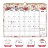 2026 Calendar, 18-Month Wall Calendar from Jan 2026 to Jun 2027, 11.5 x 14.7", Spiral Binding Hanging Monthly Calendar with Twin-Wire Binding, Perfect for Home or Office - Vintage Floral - Retail: $6"
