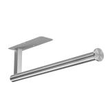 Paper Towel Holder Under Cabinet No Drilling, Self Adhesive Paper Towel Holder Wall Mount for Kitchen Rack, Under Counter Napkin Holder No Drill, RV, 304 Stainless Steel, Silver. NO HARDWARE. - Retail