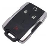 Replacement Key Fob Case Shell Fit for GMC Sierra Canyon Chevy Chevrolet Silverado Colorado M3N-32337100 Accessories 4 Buttons Keyless Entry Remote Car Key Housing Casing Outer Cover (Silver) - Retail