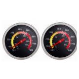 2 pcs BBQ Grill Temperature Gauge, Charcoal Pit Grill Smoker Thermometer Gauge BBQ Temp Gauge - Retail: $9