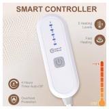 Heated Throw Blanket 50X60"- Soft Double Sided Sherpa Electric Throw Blanket with 5 Heatings Levels & 4 hrs Auto Shut Off, Overheat Protection & ETL Certified, Gift for Women(Brown) - Retail: $29"