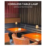 Cordless Table Lamps Rechargeable, 3 Adjustable Height, 5000mAh Battery Operated, 3 Colors Smooth Dimming, Portable LED Waterproof Gold Lamp for Dining, Bedroom, Outdoor (2 Pack). One Unit has Scratch