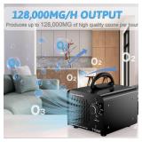 Ozone Generator 128,000mg/h, Commercial Ozone Machine Odor Removal, High Capacity Ozone Machine, Home Ozone Generator for Car, Home, Smoke, Pet (Black) - by TTDMK - Retail: $60