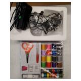 Mini Sewing Machine with Extension Table, Dual Speed Portable Sewing Machine for Beginners with Light, Sewing Kit for Household Use, Pink - Retail: $30