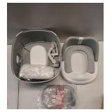 3 in 1 Toddler Potty Training Toilet Seat with Steps Ladder, Foldable Potty Train Chair Adapter for Toddlers Kids Boys Girls. ONE SIDE MISSING A CLIP.