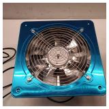 HG Power 10 Inch Metal Exhaust Fan with Switch, 988 CFM Powerful Garage Exhaust Fan with Damper, Potable Wall Mount Fan Fume Extractor Ventilation Fan for Shop, Shed, Basement, Chicken Coop, Silver - 