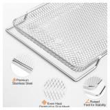 Onlyfire Air Fryer Basket for Oven, 16.5x11.6" Stainless Steel Mesh Baskets Accessories Tray for Breville Smart Oven Air Fryer Pro, 3pcs Air Fryer Accessories for Healthier Frying, Cooking and Baking 