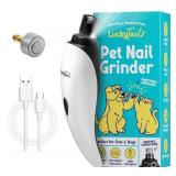 Pet Nail Grinder for Dogs and Cats - Super Quiet and Low Vibration Electric Dog Nail Grinder with 2 LED Lights - USB Rechargeable and Cordless - 2 Speeds - Small to Large Pets - Retail: $40