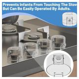 Stove Knob Safety Covers for Child Baby Proofing Kitchen Oven Knob Locks Universal Gas Burners Childproofing (5-Pack)
