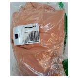 Women Spaghetti Strap Midi Dress Sleeveless V Neck Cutout Slit Casual Beach Party Maxi Dresses Pockets(Light Orange, Small) - Retail: $50