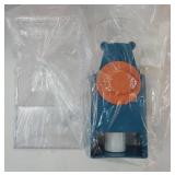 No Mess Bird Feeder Water Dispenser Set, Automatic Parrot Feeder Cage Accessories, Clear Parakeet Seed Container Food Drinker for Cage, Cockatiel Finch Lovebirds Budgies Canary (Blue) - Retail: $18