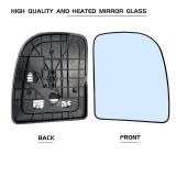 Passenger Right Side Heated Mirror Glass Replacement for 2002-2014 Ford E150 E250 E350 E450, 2000-2005 Ford Excursion, 1999-2007 Ford F-250 F-350 F-450 F-550 Side View Heated Convex Mirror - Retail: $