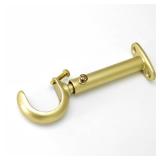 Curtain Rod Bracket, 3 Pcs Gold Aluminum Alloy Curtain Rod Holder for 1 or 1-1/8 Inch Single Curtain Rods (Gold, 3 pcs) - Retail: $16