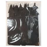 12 Pcs 11.8 Inch Halloween Haunted House Lantern Sets 3D Paper Hollowed out Lantern Black Spooky Haunted House Decor Village Castle Centerpieces for Indoor Outdoor Halloween Decoration - Retail: $13