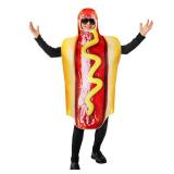 Kids Lightweight Hot Dogs Costume, Unisex Hotdog Food Costume, Costume for Boys, Girls-Medium(8-10 yrs) - Retail: $15