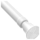 White Tension Curtain Rods 18 to 36 Inch, Small Curtain Rods No Drilling, Short Tension Rod, Adjustable Spring Rod for Windows, Door, Closet - Retail: $13