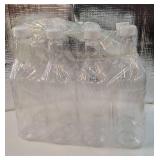 8 Pack 33 oz Plastic Soda Bottles with Caps, 1L Reusable Empty Clear PET Juice Container, Disposable Wine Bottles with White Lid for Drinking Beverage Water Liquor Beer Milk Smoothies - Retail: $25