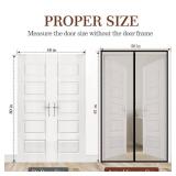Magnetic Screen Door Fits Door Size 48 x 80, Screen Size 50 x 81" Door Screen Magnet for Walk Through Sliding Door Black - Retail: $29"
