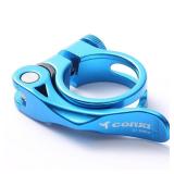 Adjustable Quick Release Bicycle Seatpost Clamp 31.8mm - Aluminum Alloy 6061 Blue KC89