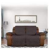 Easy-Going Oversized Loveseat Recliner Cover, Reversible Couch Cover for Double Recliner, Split Sofa Cover for Each Seat with Elastic Straps for Dogs, Pets(Oversized 2 Seater, Chocolate/Beige) - Retai